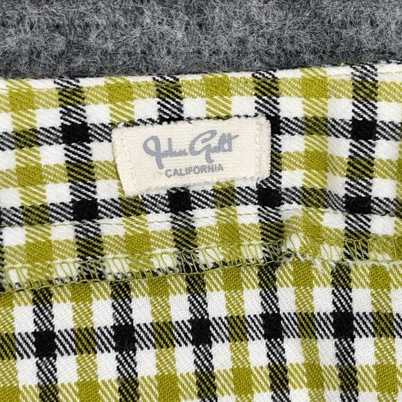 John Galt Skirt Womens Extra Small Green Plaid Stretch Wrap Buckle Mini Short - Picture 6 of 10